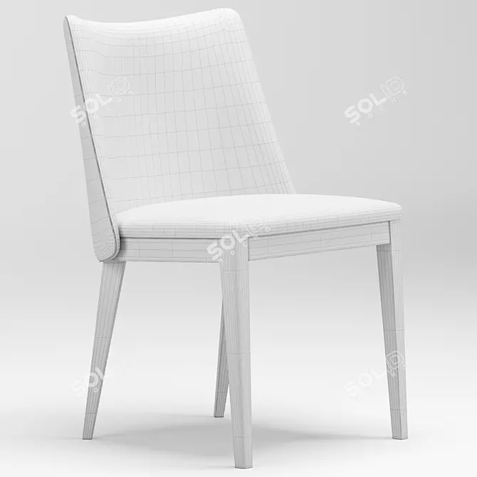 Elegant LOUISE Chair: Contemporary Design 3D model image 7