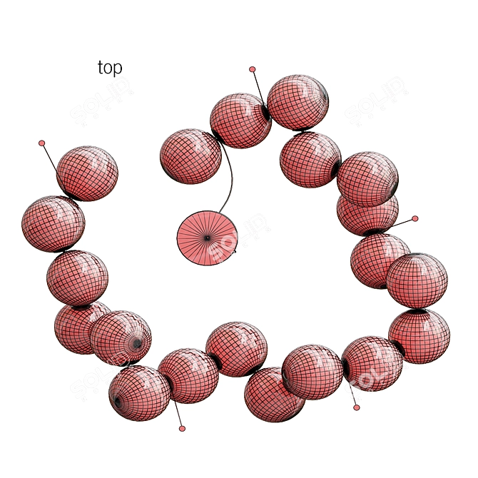 Elegant Corallo 80 Hanging Light 3D model image 6