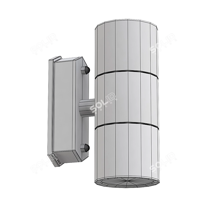 Modern Outdoor Wall Light Fixture 3D model image 2