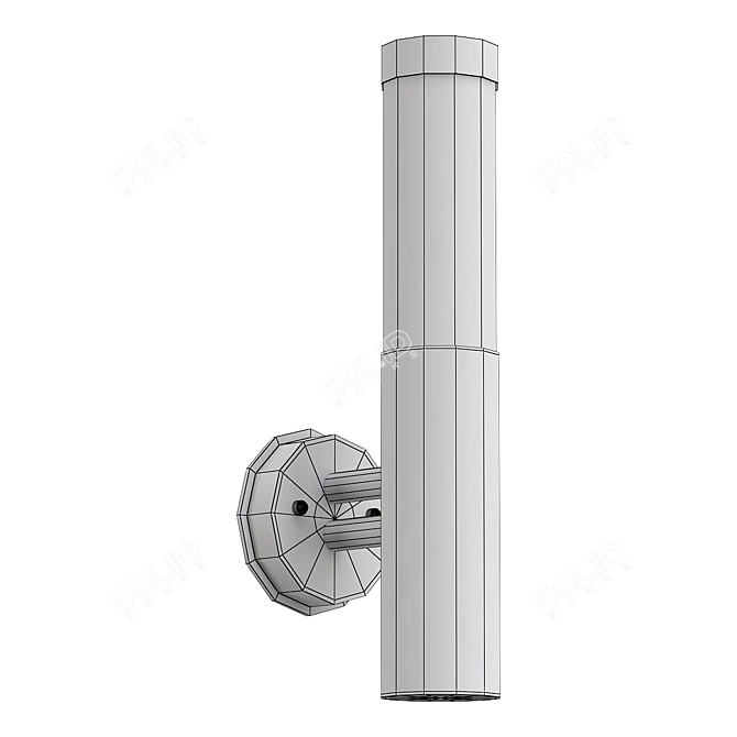 Modern Outdoor Wall Light Fixture 3D model image 2