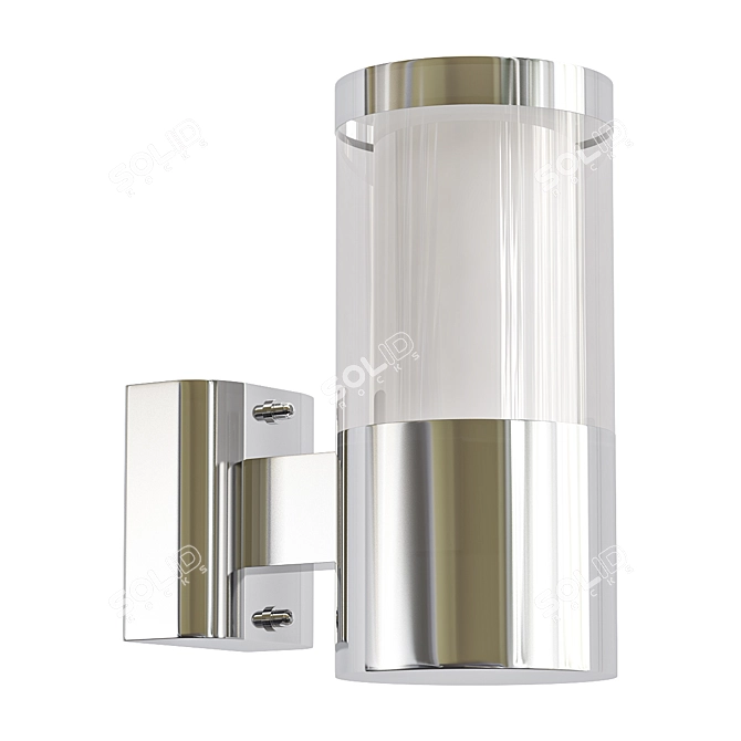 Sleek Outdoor Wall Light Design 3D model image 1