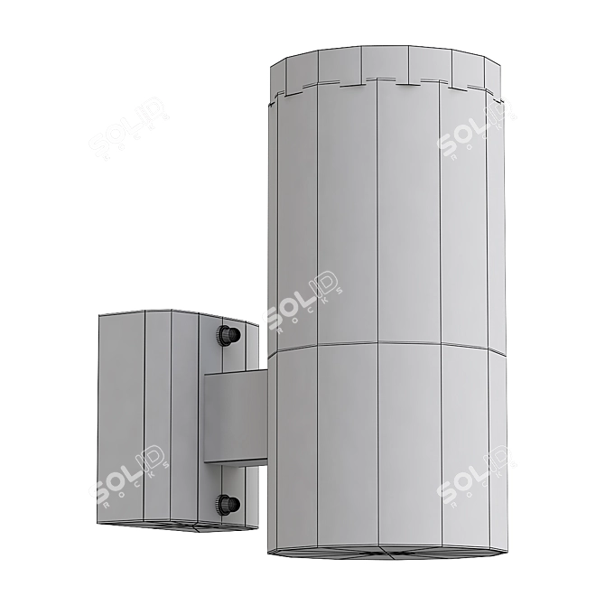 Sleek Outdoor Wall Light Design 3D model image 2