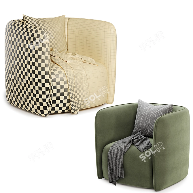 Cosy Coso Armchair: Elegant Comfort 3D model image 5