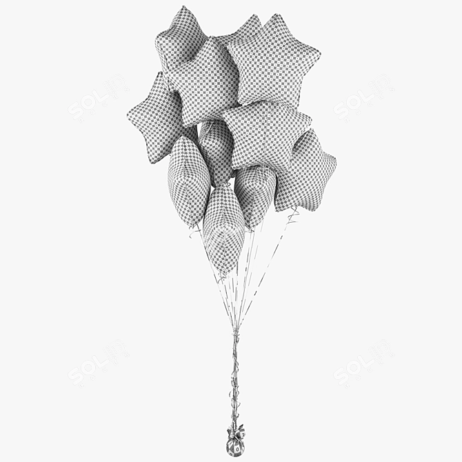 Sparkling Foil Star 03 Pendant 3D model image 6