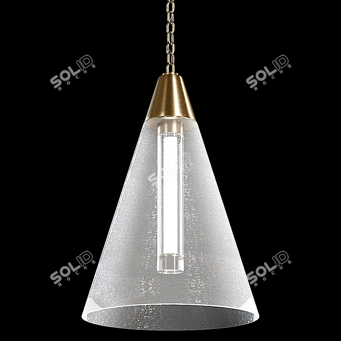 Modern Glass Pendant Light Model 3D model image 3