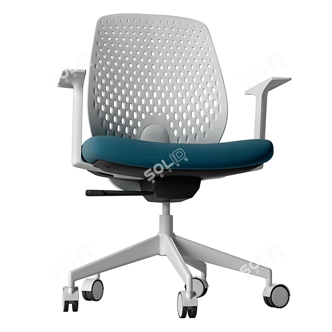 Key Smart Poly Armchair - Ergonomic Office Chair 3D model image 5