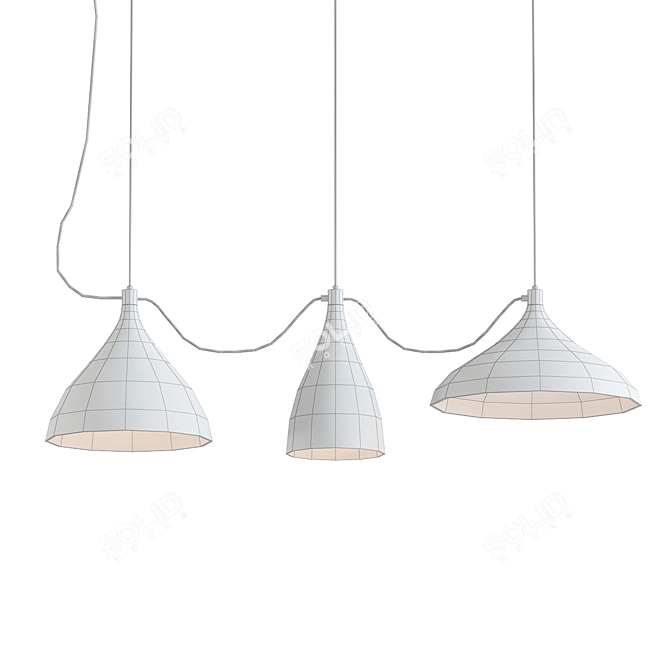 Modern Swell String Pendant Light 3D model image 2