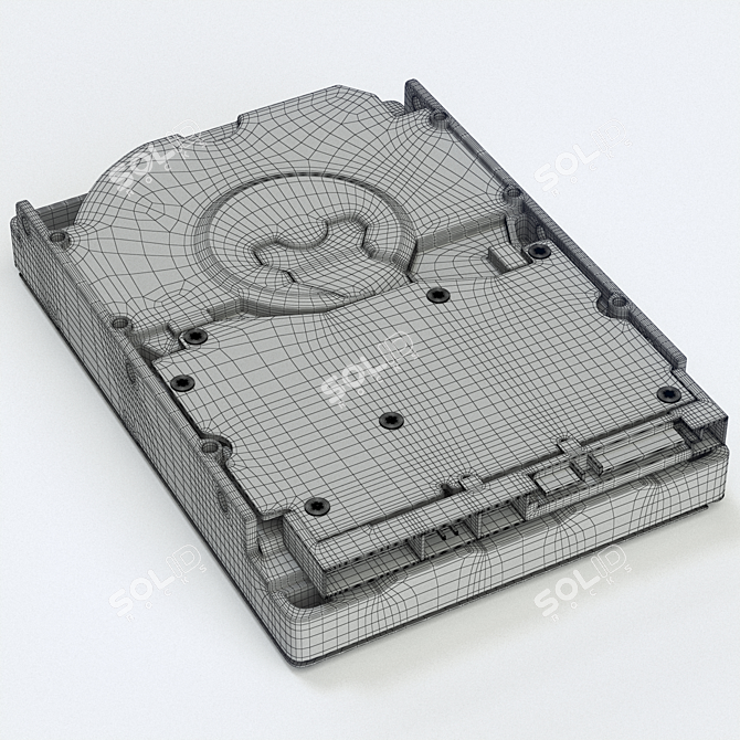  WD Gold 6TB HDD, PBR Ready 3D model image 7