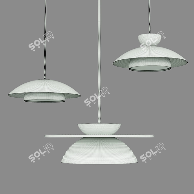 Nexia Pendant Light Collection Tires 3D model image 5