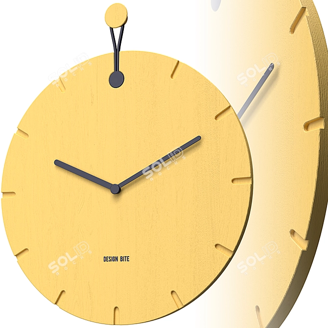 Big Hug Round Wall Clock 3D model image 4