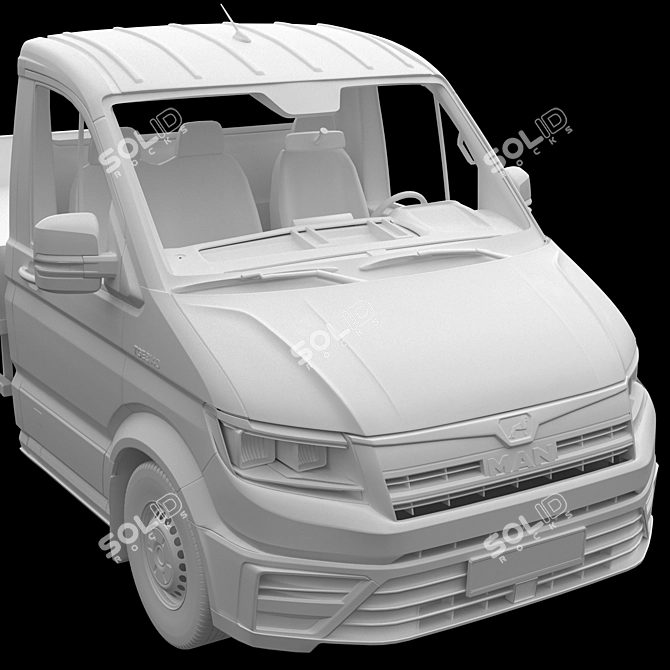 Commercial Vehicle MAN TGE Chassis 3D model image 5