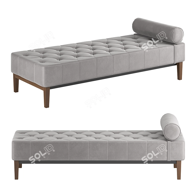 Modern Violet Daybed: 1945x800x630 Dimensions 3D model image 1