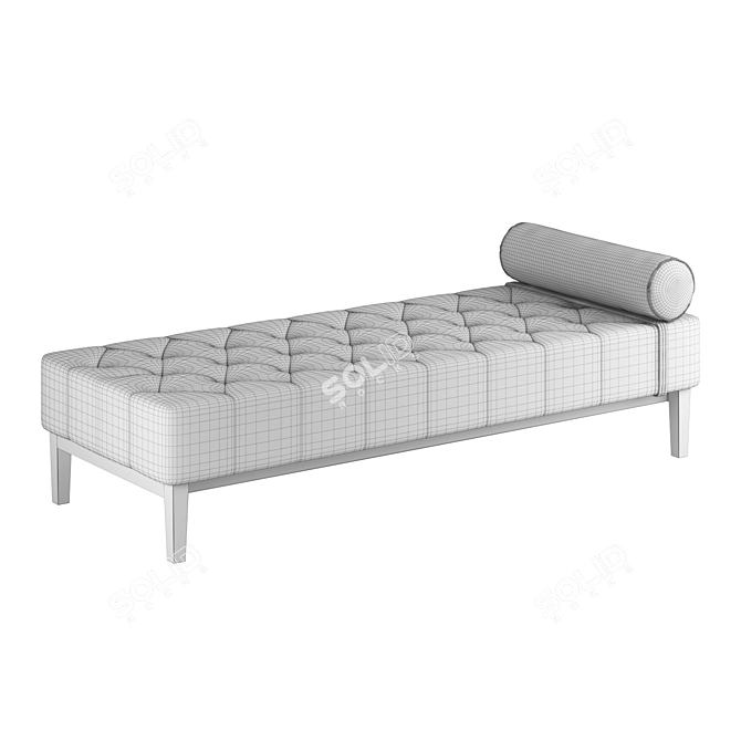 Modern Violet Daybed: 1945x800x630 Dimensions 3D model image 4