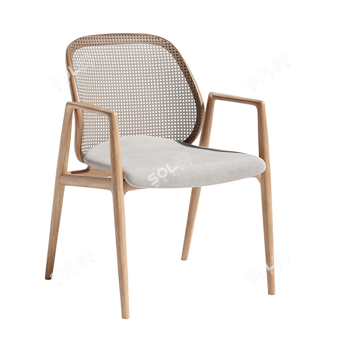 Modern Mesh Chair | Versatile 3D Model 3D model image 1