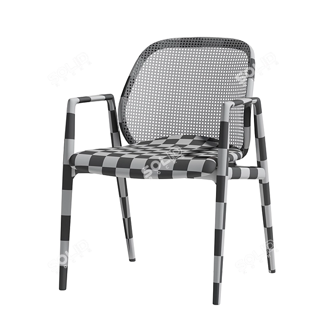 Modern Mesh Chair | Versatile 3D Model 3D model image 4