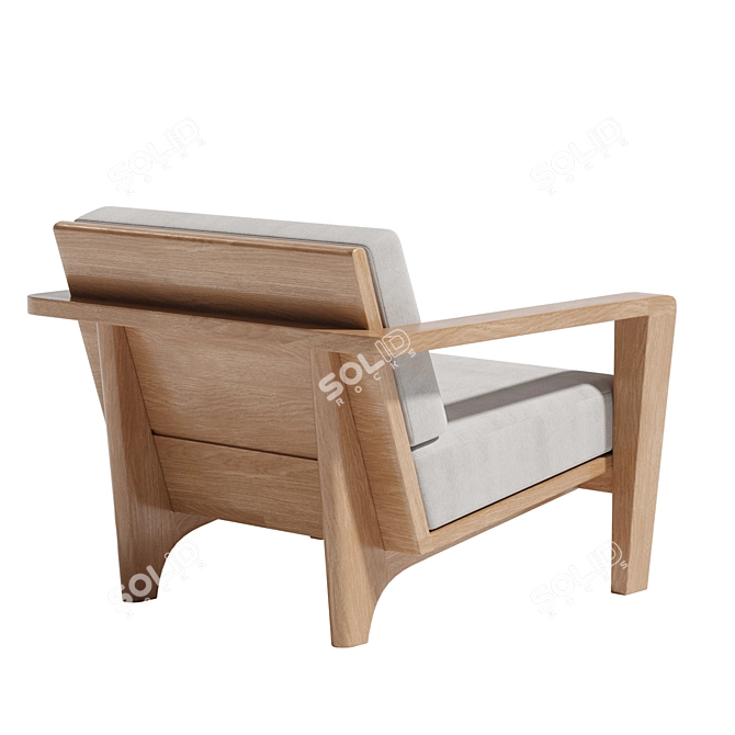 Sleek Bombay Lounge Chair 3D model image 2