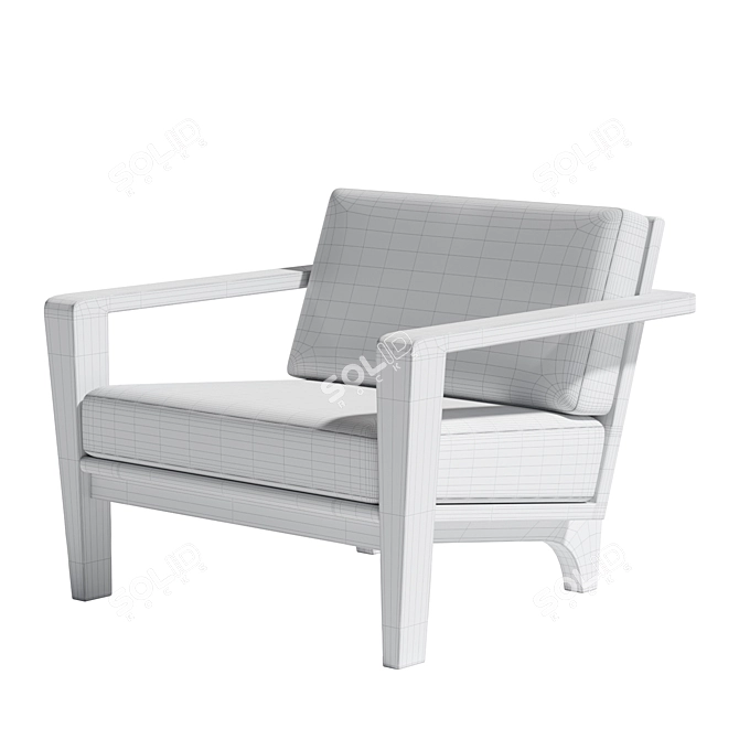 Sleek Bombay Lounge Chair 3D model image 3