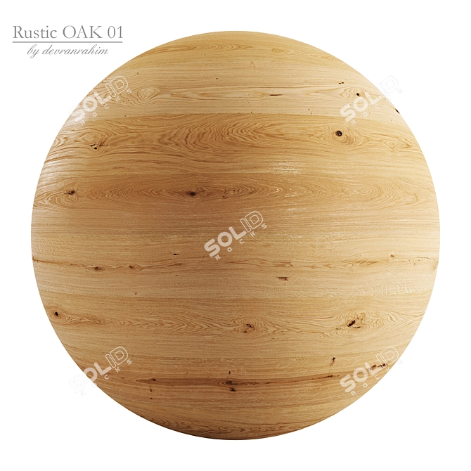 Rustic OAK 01: High-Quality Render 3D model image 3