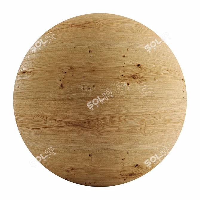 Handcrafted Oak 3D Model Set 3D model image 1