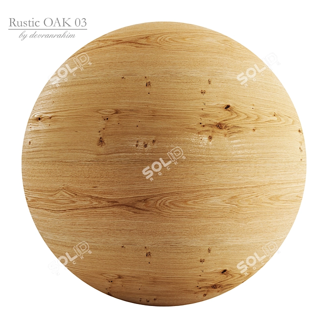 Handcrafted Oak 3D Model Set 3D model image 3