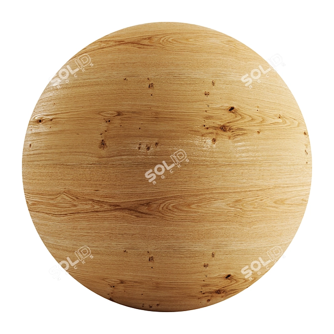 Handcrafted Oak 3D Model Set 3D model image 4