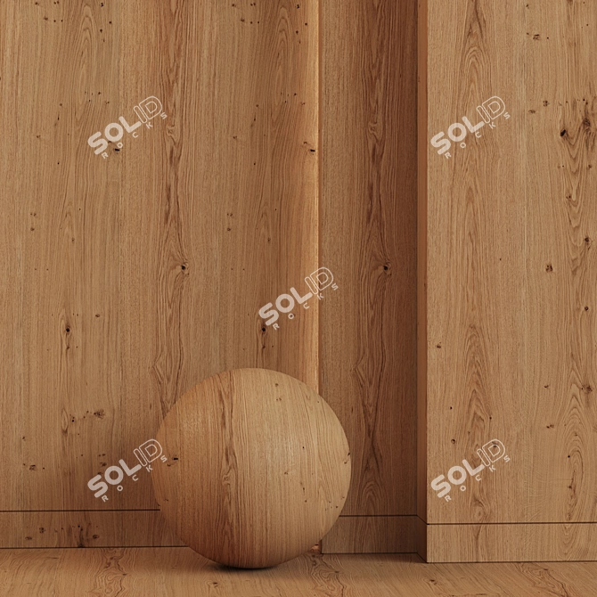 Handcrafted Oak 3D Model Set 3D model image 7