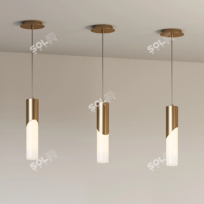Modern Minimalist LED Pendant Light 3D model image 2