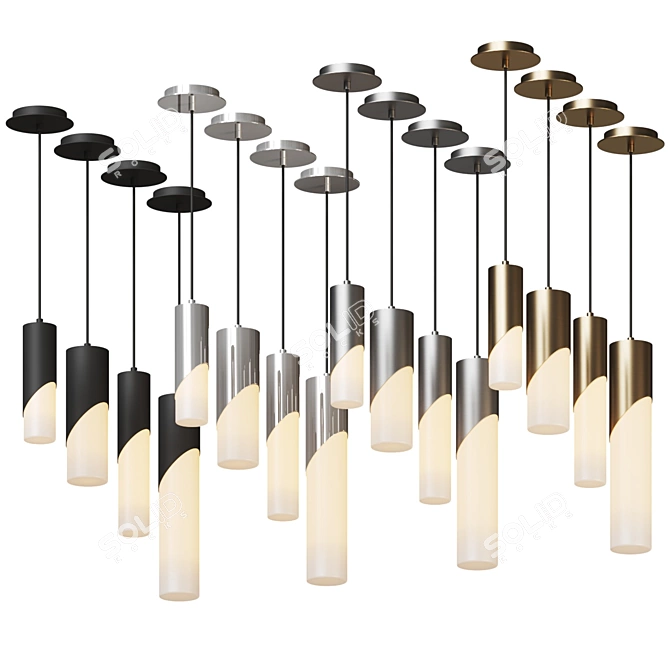 Modern Minimalist LED Pendant Light 3D model image 3