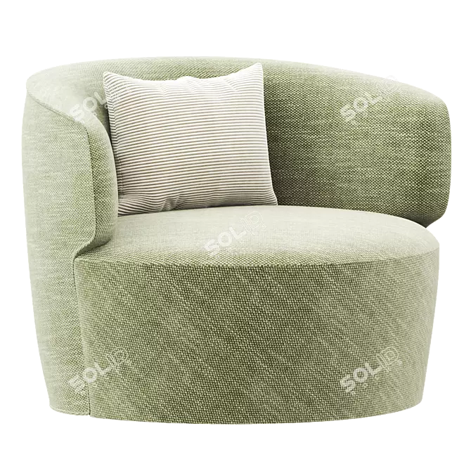 Sleek Elain Molteni Armchair 3D model image 6