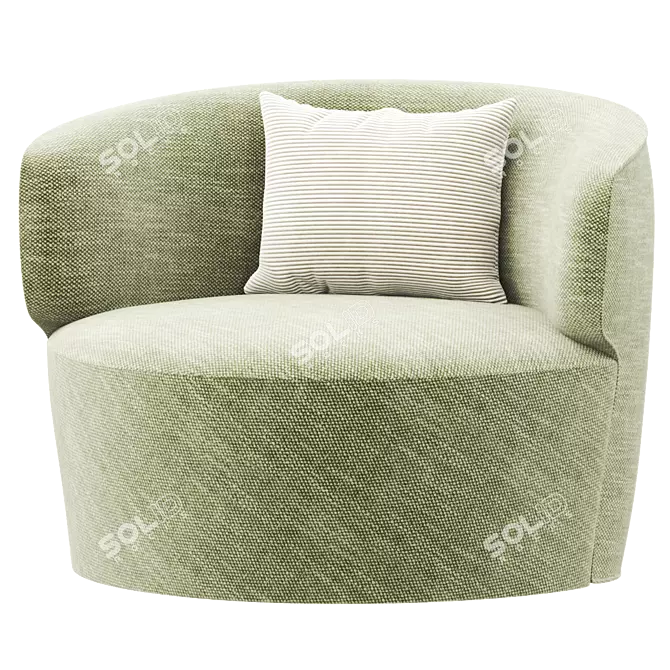Sleek Elain Molteni Armchair 3D model image 4