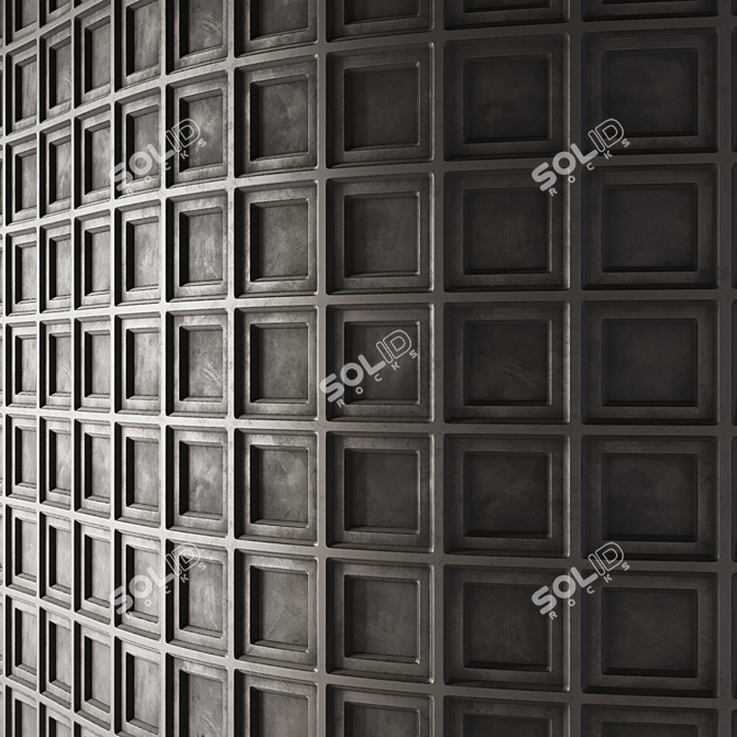 Seamless 3D Wall Covering Material 3D model image 3