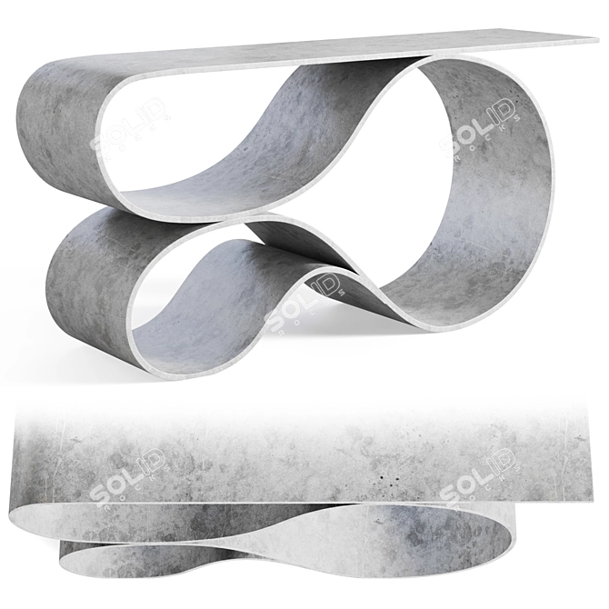 Whorl Concrete Console by Neal Aronowitz 3D model image 1