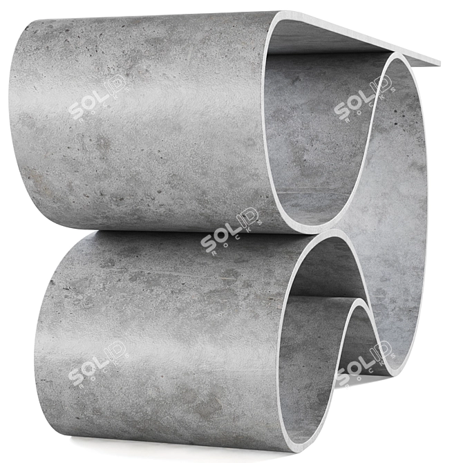 Whorl Concrete Console by Neal Aronowitz 3D model image 3