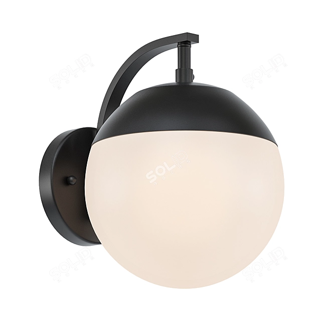 Modern Black Wall Sconce 3D model image 1