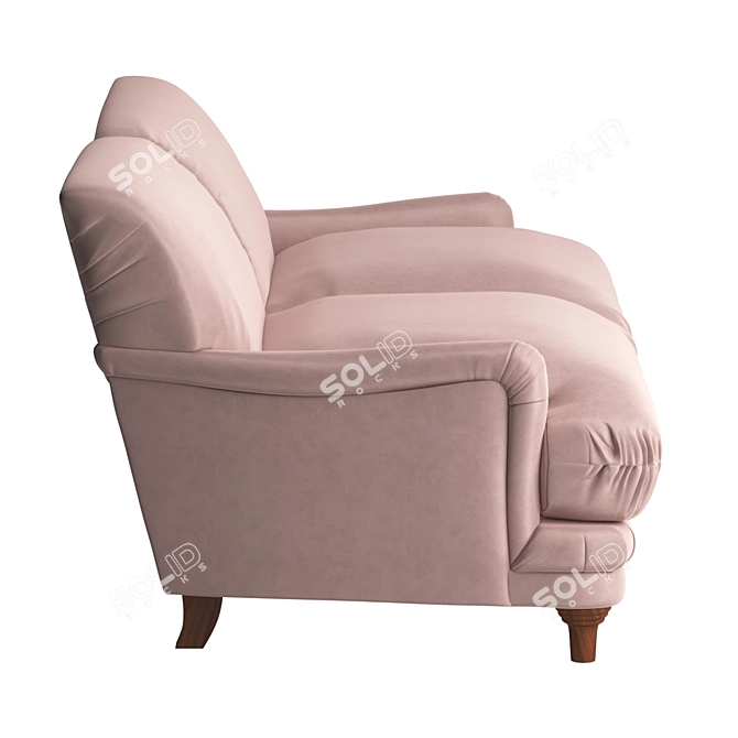 Luxurious Velvet Nora Sofa 3D model image 3