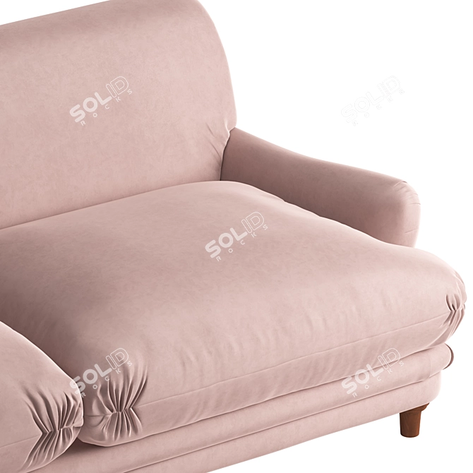 Luxurious Velvet Nora Sofa 3D model image 4