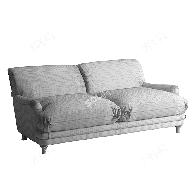 Luxurious Velvet Nora Sofa 3D model image 5