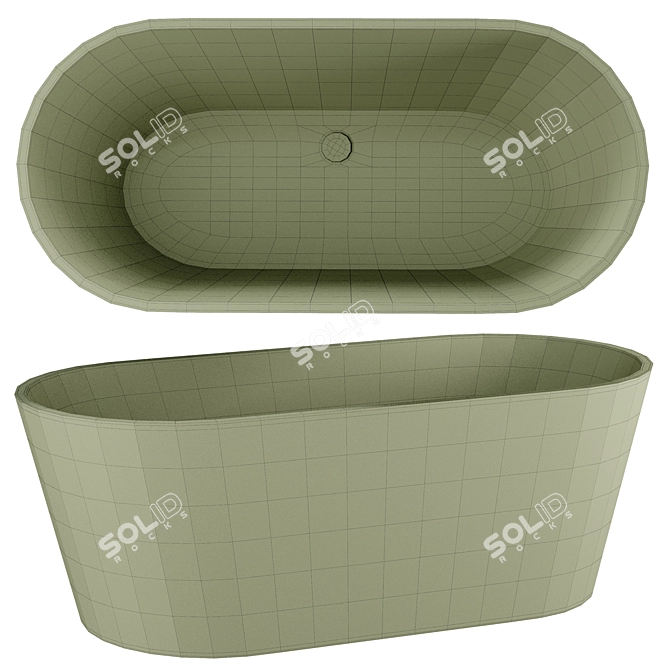 Luxury Freestanding Bathtub BelBagno_BB202 3D model image 2