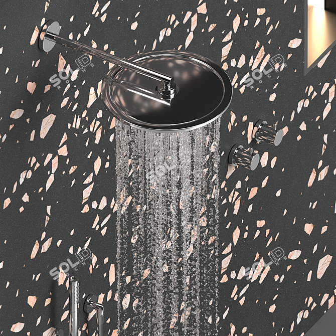 Simulated Terrazzo Shower Panel 3D model image 4