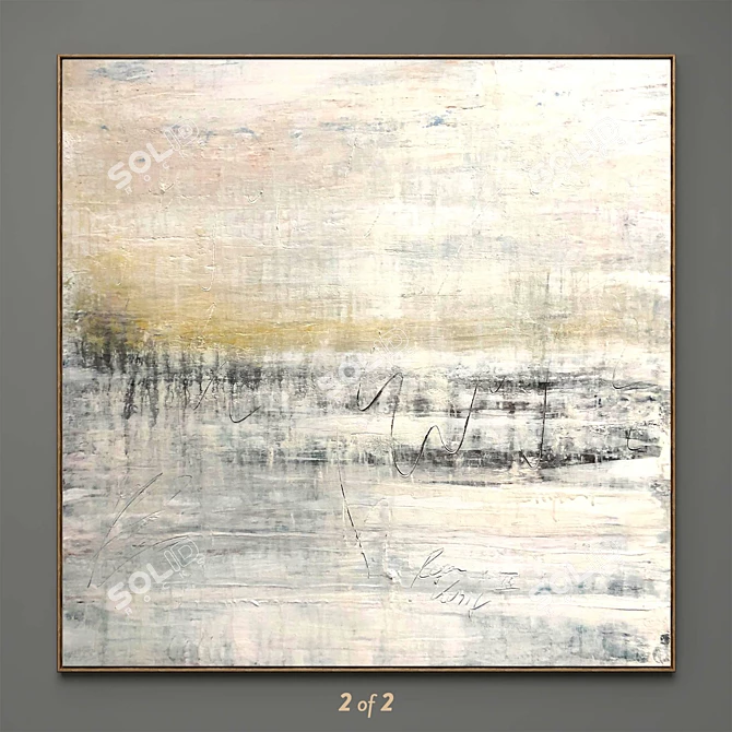 Abstract Plaster Photo Frames Duo 3D model image 2