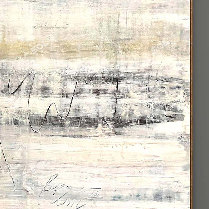 Abstract Plaster Photo Frames Duo 3D model image 4