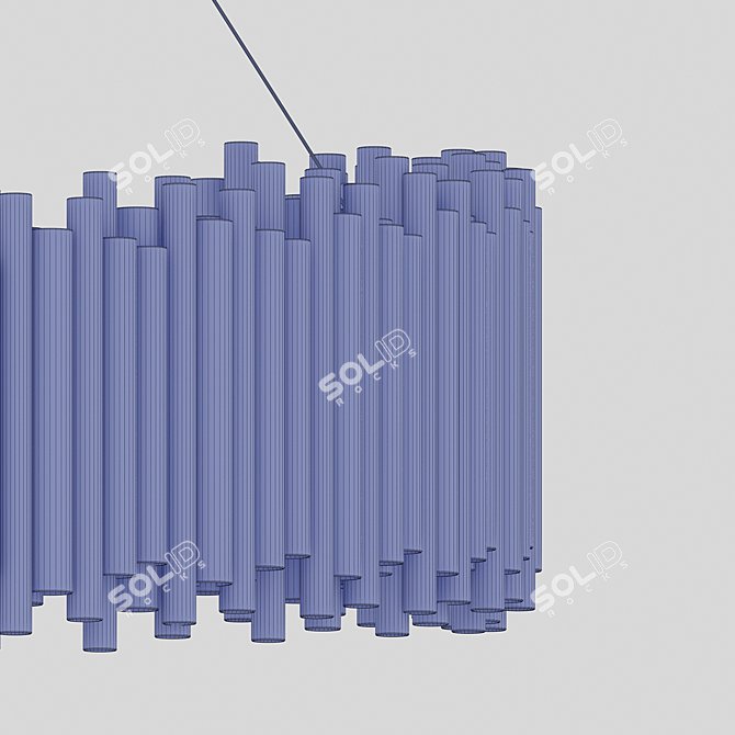  Modern Brass Suspension Light 3D model image 2