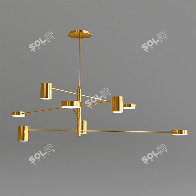 Glowing Rays Pendant Lights 3D model image 2