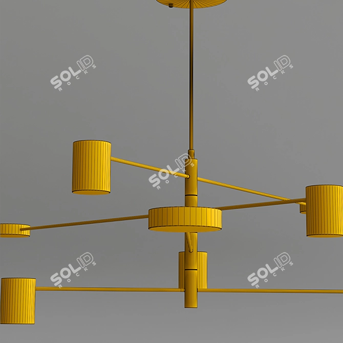 Glowing Rays Pendant Lights 3D model image 3