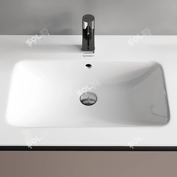 Modern Double Vanity Set Ketho.2 3D model image 3