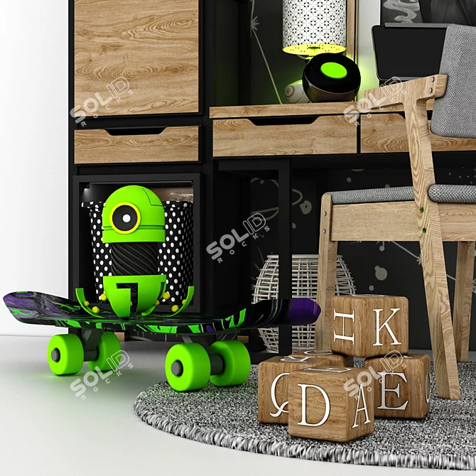 Kids Room 3D Model Kit 3D model image 4