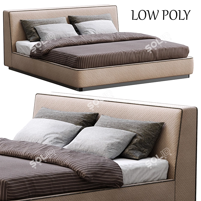 Alberta Modern Bed Model 3D model image 1