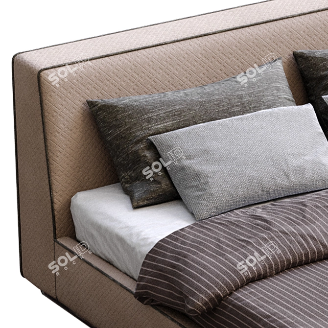 Alberta Modern Bed Model 3D model image 7