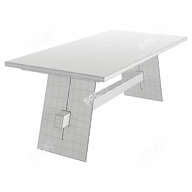  Retro Dining Table by mLOFT 3D model image 3