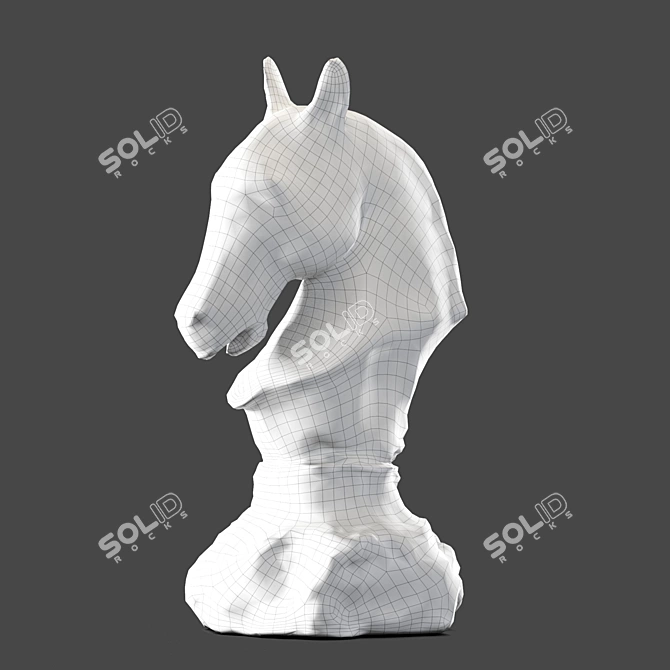 4K PBR Horse Head Sculpture 3D model image 3